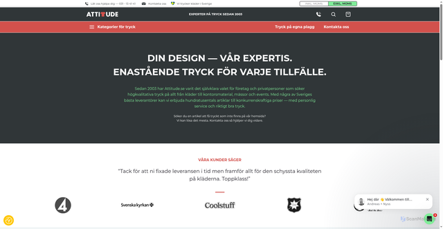 Security scan screenshot of https://attitude.se
