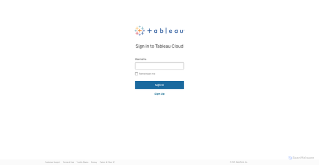 Security scan screenshot of https://us-west-2b.online.tableau.com