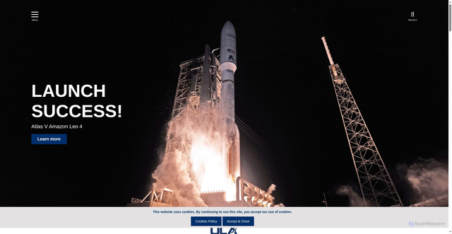 Security scan screenshot of https://www.ulalaunch.com/