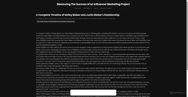 Security scan screenshot of https://marketingienthugo-qjvqbb1d53.edgeone.app/2242-a-complete-timeline-of-hailey-bieber-and-justin-biebers-relationship.html