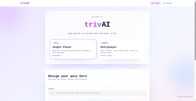 Security scan screenshot of https://triviakahoot.me/
