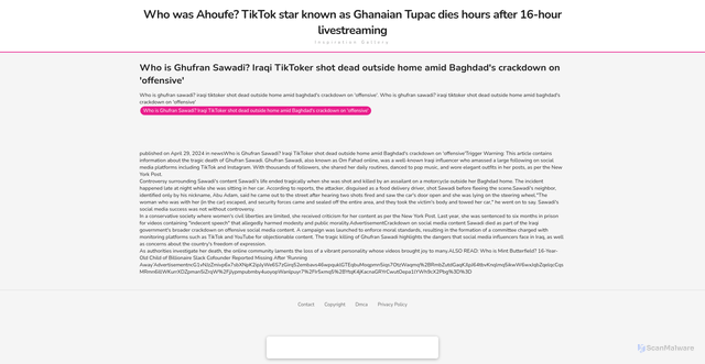 Security scan screenshot of https://louaymardambekhugo-bgd6u9643s.edgeone.app/21159-who-is-ghufran-sawadi-iraqi-tiktoker-shot-dead-outside-home-amid-baghdads-crackdown-on-offensive.html
