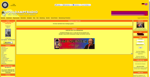 Security scan screenshot of https://volldampfradio.com