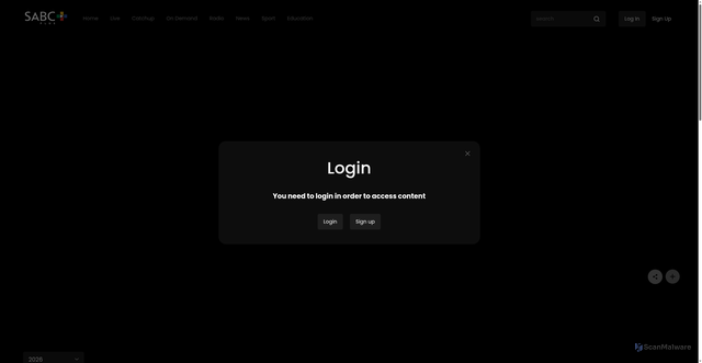Security scan screenshot of https://sabc-plus.com/video/29918226/England-vs-Ghana