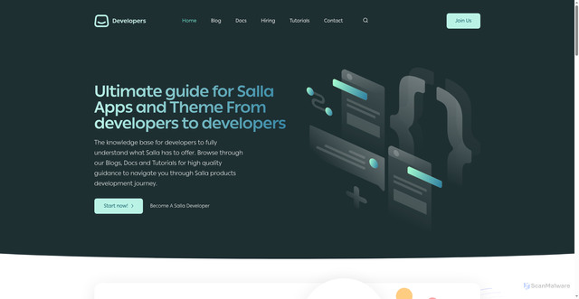 Security scan screenshot of https://salla.dev