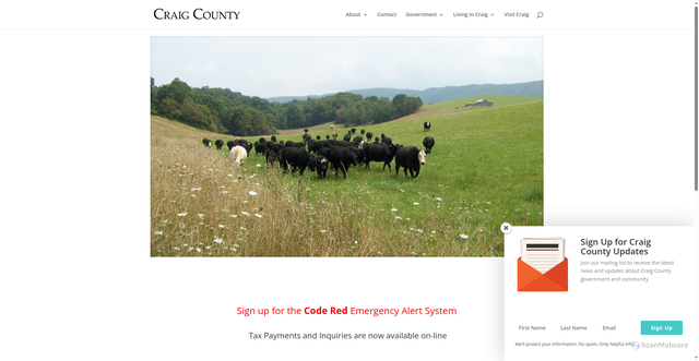 Security scan screenshot of https://craigcountyva.gov/