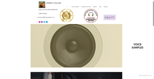 Security scan screenshot of https://www.jamesagillies.com/