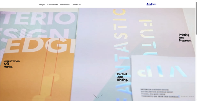 Security scan screenshot of https://www.andoragraphics.com/