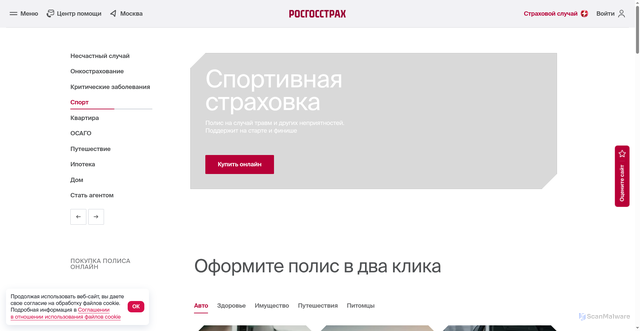 Security scan screenshot of https://rgs.ru
