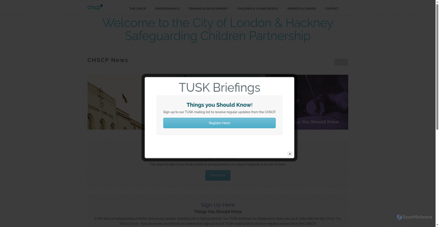 Security scan screenshot of https://chscp.org.uk/