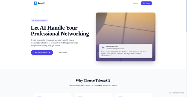 Security scan screenshot of https://italentme.online/