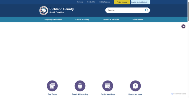 Security scan screenshot of https://www.richlandcountysc.gov/