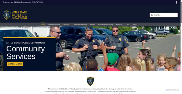 Security scan screenshot of https://littlesilverpdnj.gov/