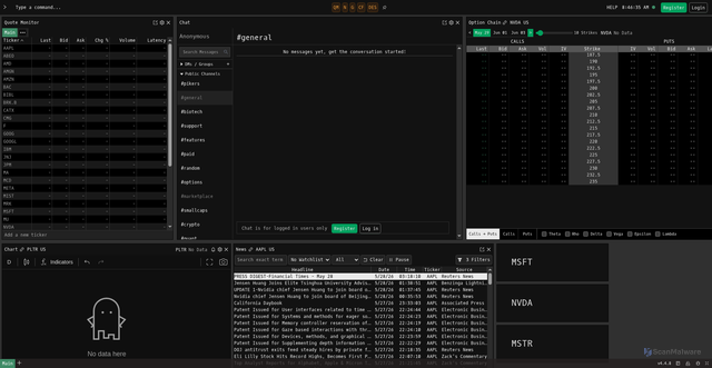 Security scan screenshot of https://app.godelterminal.com