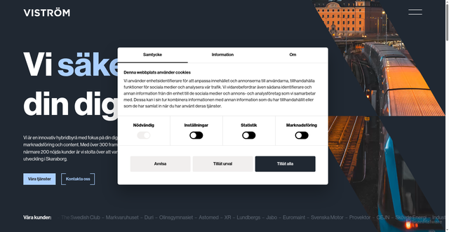 Security scan screenshot of https://vistrom.se