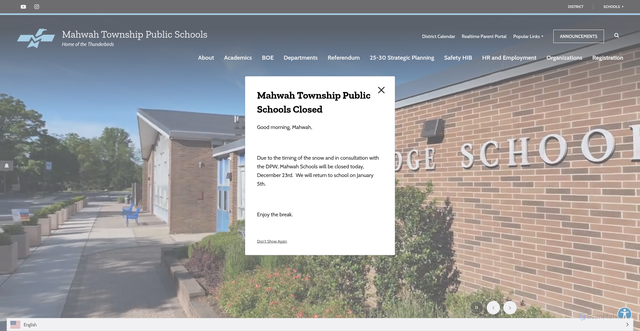 Security scan screenshot of https://www.mahwah.k12.nj.us/
