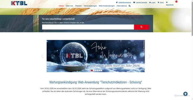 Security scan screenshot of https://www.ktbl.de/