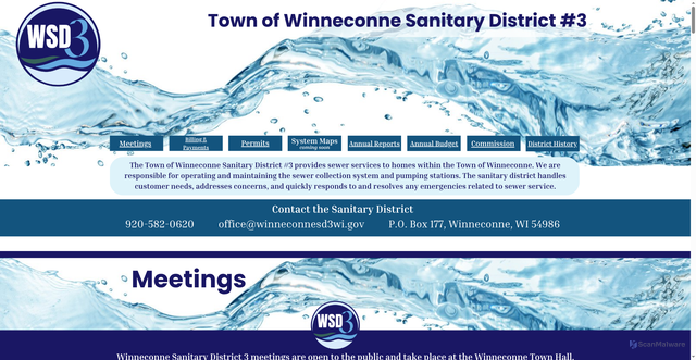 Security scan screenshot of https://winneconnesd3wi.gov/
