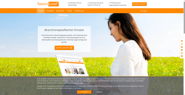 Security scan screenshot of https://www.terminland.de