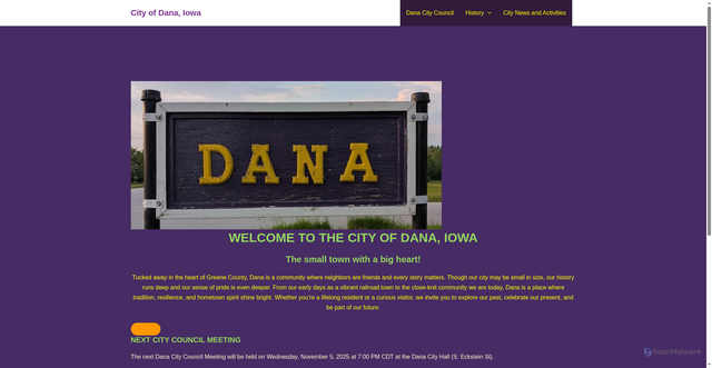 Security scan screenshot of https://danaia.gov/