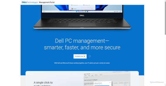 Security scan screenshot of https://manage.dell.com