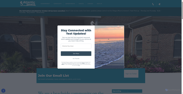 Security scan screenshot of https://www.atlanticbeachny.gov/