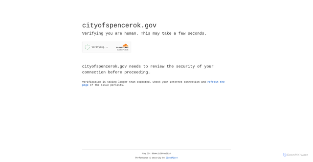 Security scan screenshot of https://cityofspencerok.gov/