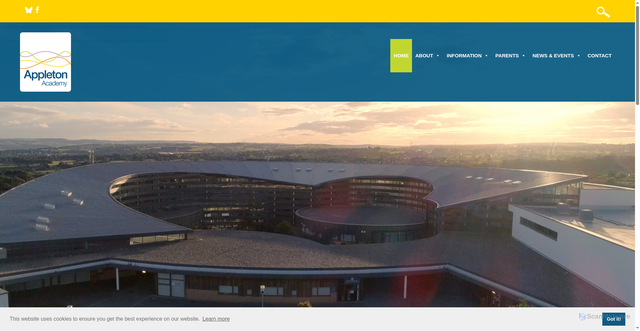 Security scan screenshot of https://appletonacademy.co.uk/