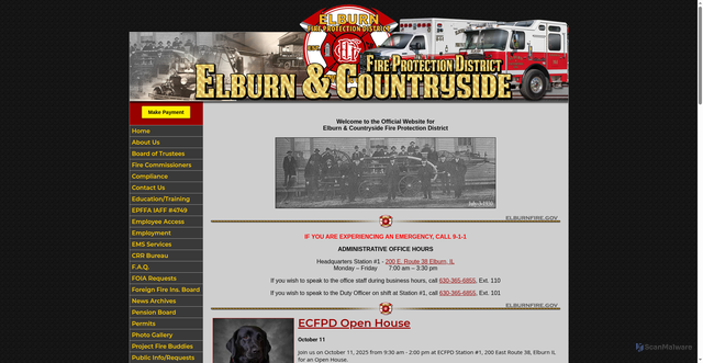 Security scan screenshot of https://elburnfire.gov/