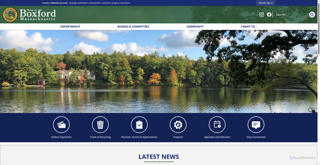 Security scan screenshot of https://boxfordma.gov/
