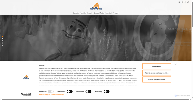 Security scan screenshot of https://www.milanoristorazione.it/
