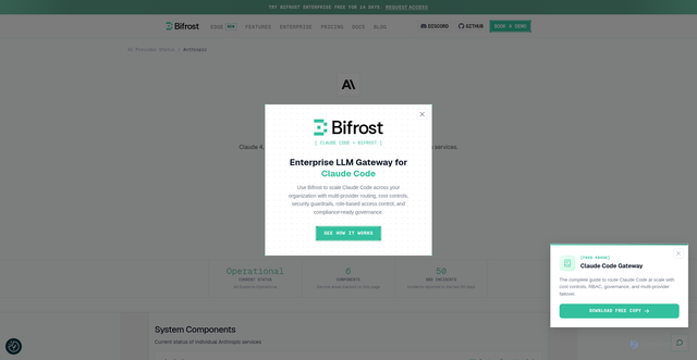 Security scan screenshot of bifrost-website.getmaxim.workers.dev