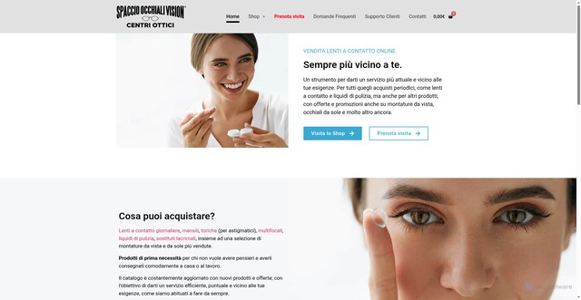 Security scan screenshot of https://shop.spacciocchialivision.it