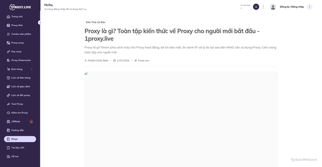Security scan screenshot of 1proxy.live