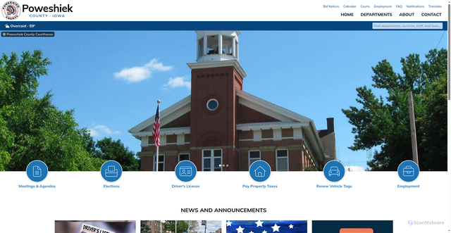 Security scan screenshot of https://poweshiekcountyiowa.gov/