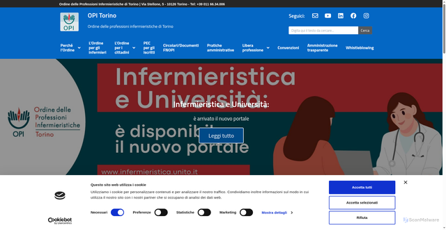 Security scan screenshot of https://opi.torino.it/