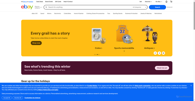 Security scan screenshot of https://pages.ebay.com/