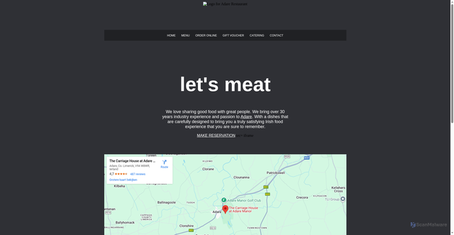 Security scan screenshot of https://adarerestaurant-4go6s8025y.edgeone.dev/