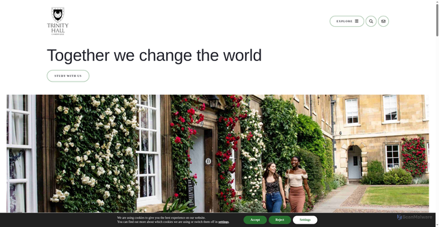 Security scan screenshot of https://www.trinhall.cam.ac.uk/
