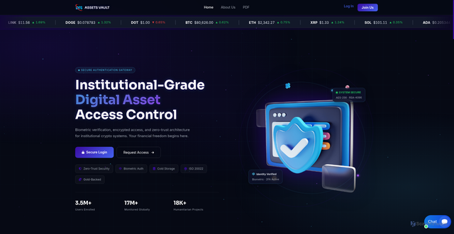 Security scan screenshot of https://qfsassetsvault.com/