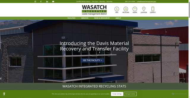 Security scan screenshot of https://www.wasatchintegrated.gov/