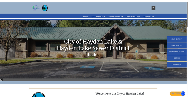 Security scan screenshot of https://cityofhaydenlake.gov/