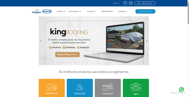 Security scan screenshot of https://kingspan-isoeste.com.br