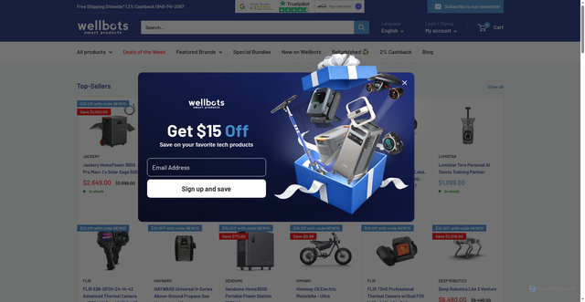 Security scan screenshot of https://www.wellbots.com