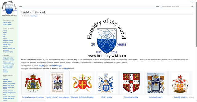 Security scan screenshot of https://www.heraldry-wiki.com