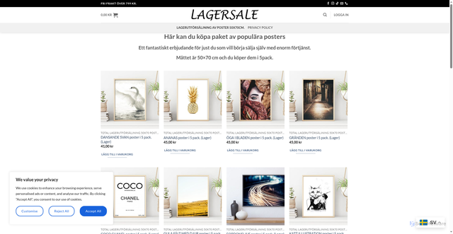 Security scan screenshot of https://lagersale.se