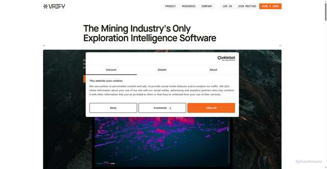 Security scan screenshot of https://vrify.com
