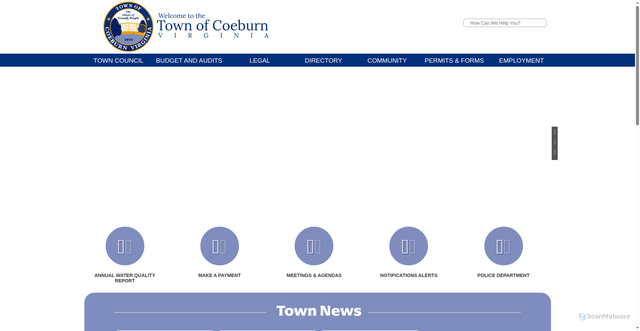 Security scan screenshot of https://www.coeburnva.gov/