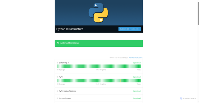 Security scan screenshot of https://2p66nmmycsj3.statuspage.io/