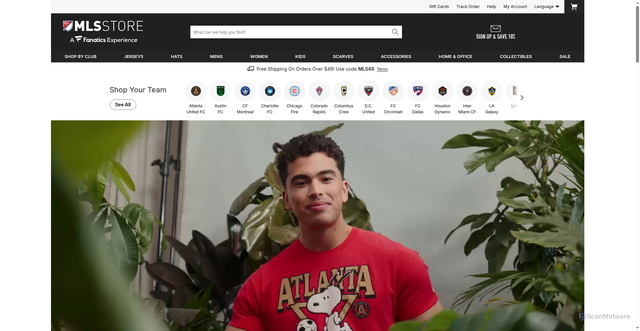 Security scan screenshot of https://www.mlsstore.com